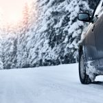 winter road in the morning